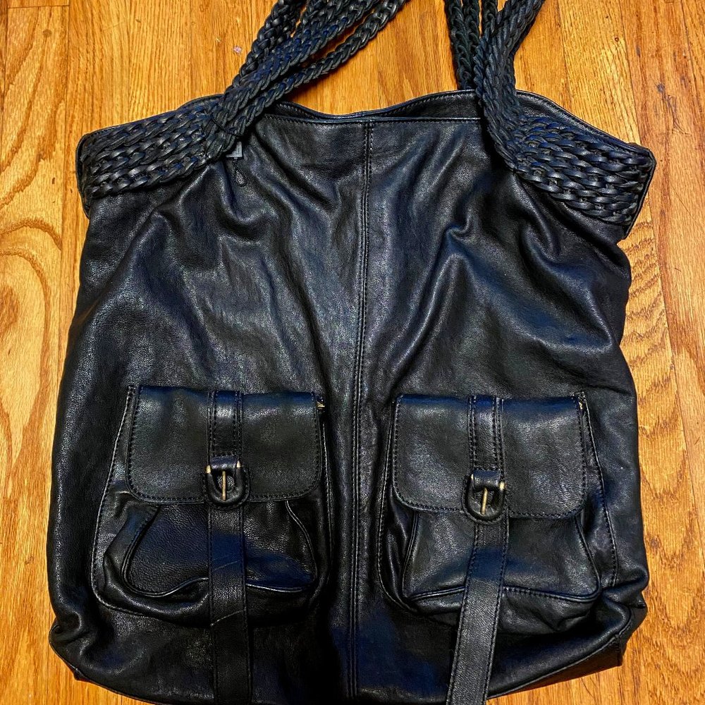 NEW HOBO International Black Leather Hobo Bag